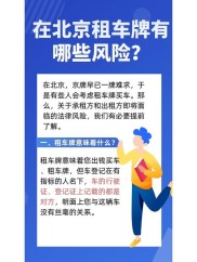 北京租车牌合法吗？租用车牌买车的相关方式及风险解析