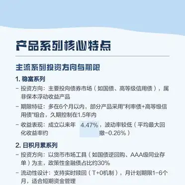 银行理财产品系列盘点_平稳理财计划智荟系列_适配策略